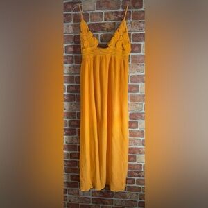 Love Tree Orange Maxi Dress with Crochet top size L